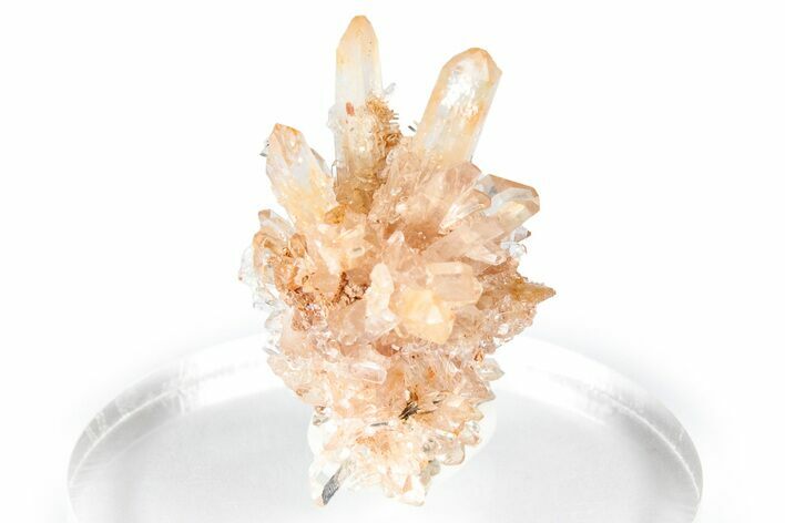 Sparkling Orange Creedite Crystal Cluster - Durango, Mexico #348130